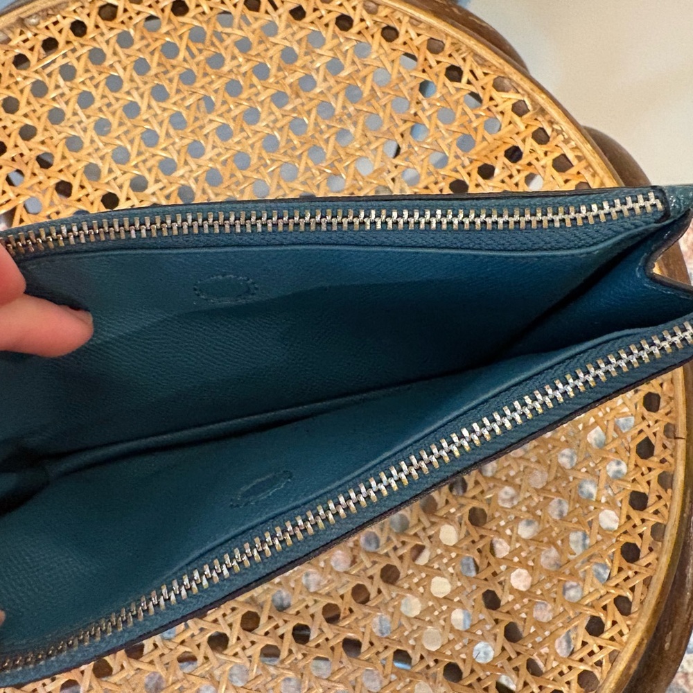 Coach Turquoise Leather Pouch - Picture 4 of 5